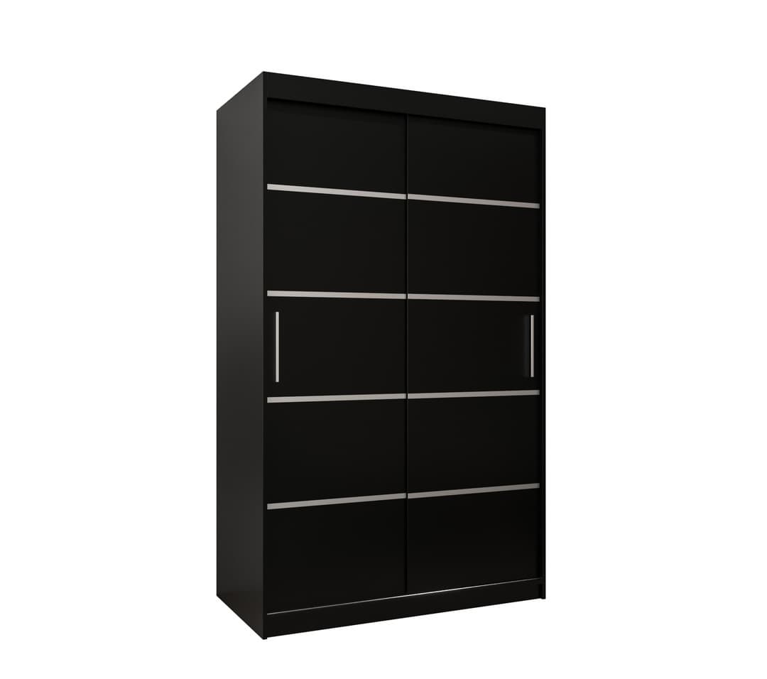 View Verona 01 Sliding Door Wardrobe 120cm Black 120cm information