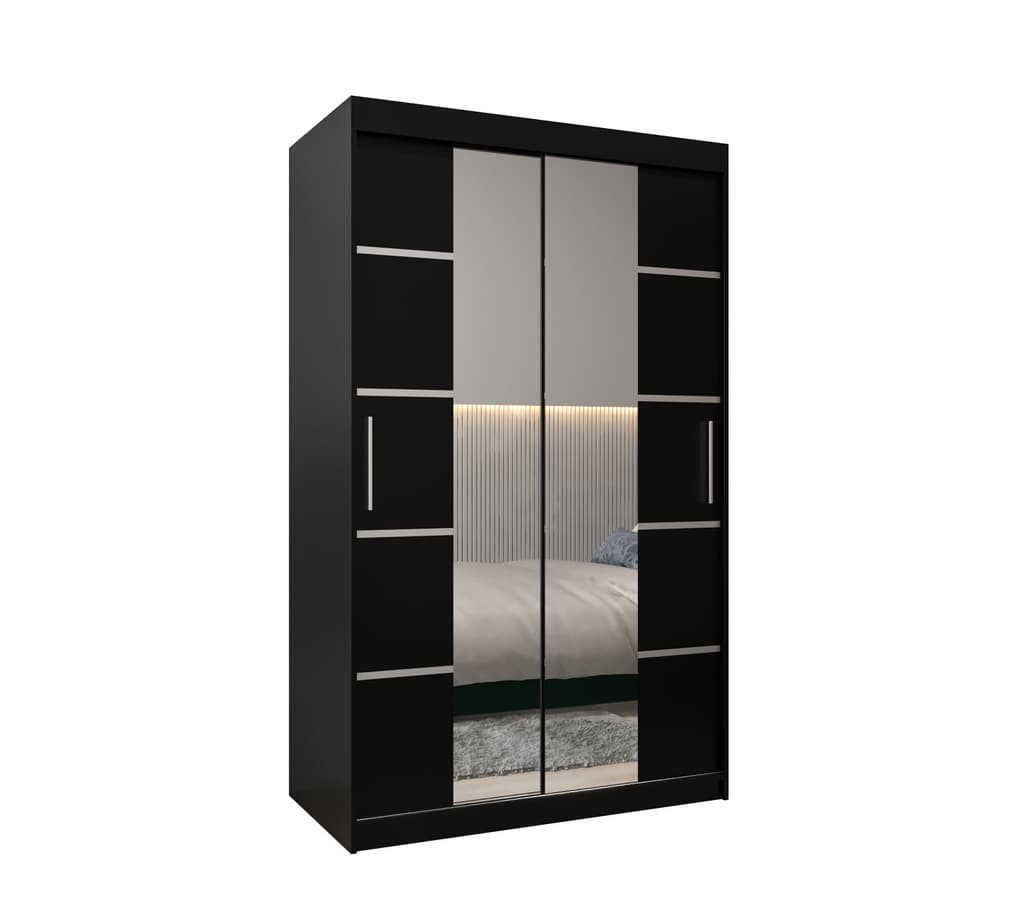 View Verona 04 Sliding Door Wardrobe 120cm Black 120cm information