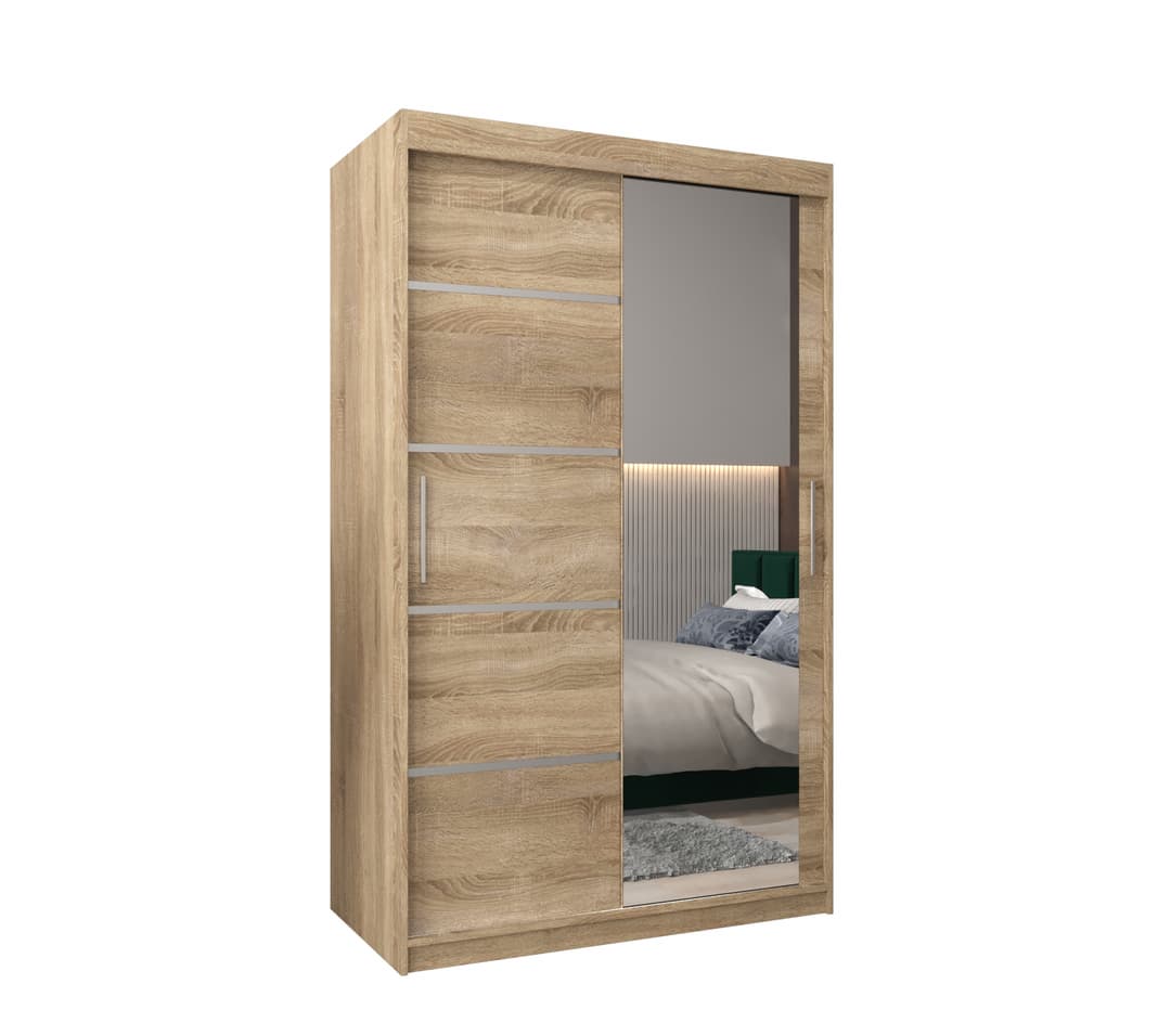 View Verona 02 Sliding Door Wardrobe 120cm Oak Sonoma 120cm information