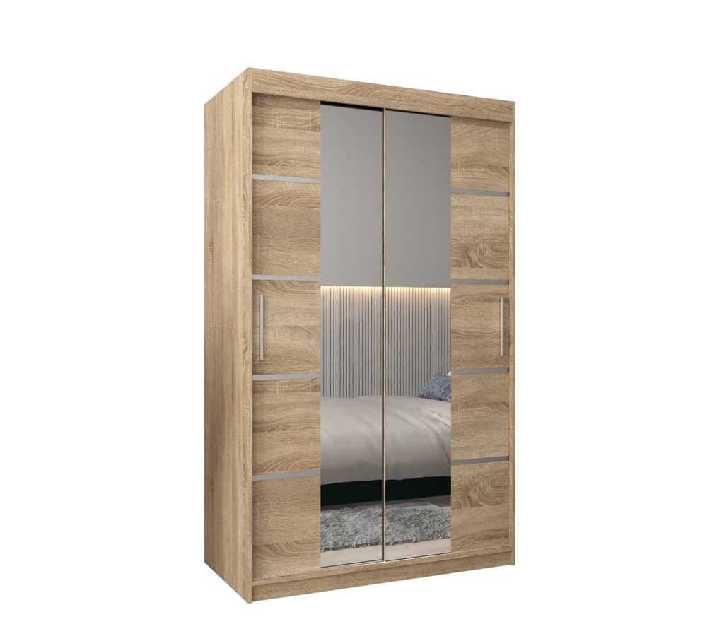 View Verona 04 Sliding Door Wardrobe 120cm Oak Sonoma 120cm information