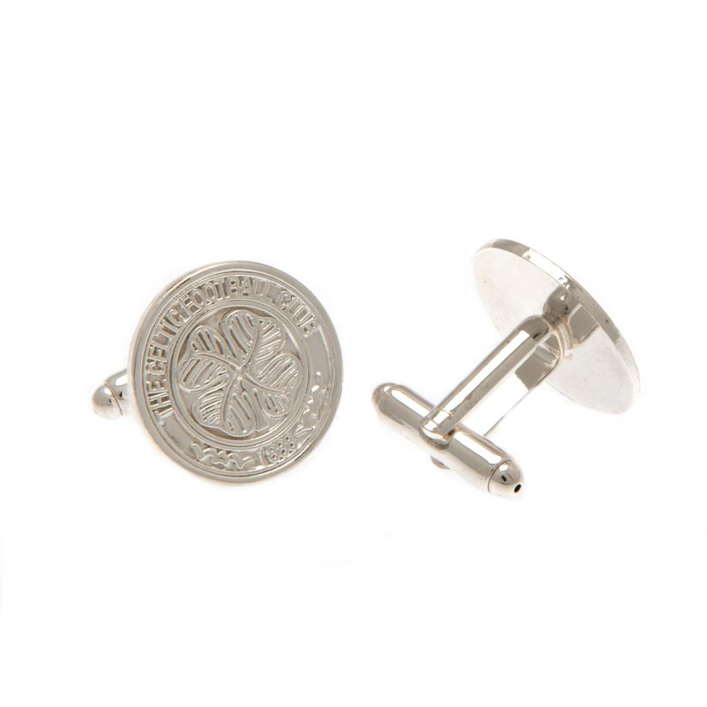 View Celtic FC Silver Plated Formed Cufflinks information