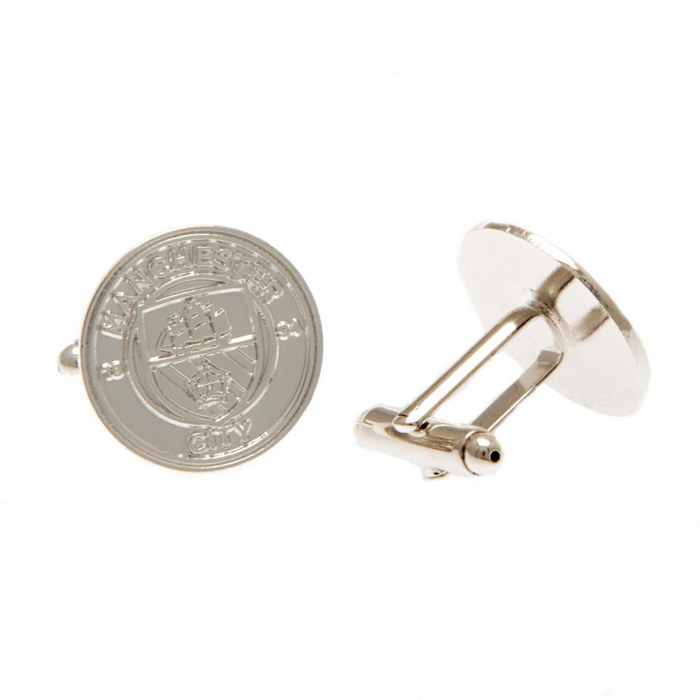 View Manchester City FC Silver Plated Formed Cufflinks information
