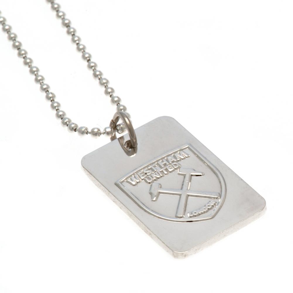View West Ham United FC Silver Plated Dog Tag Chain information