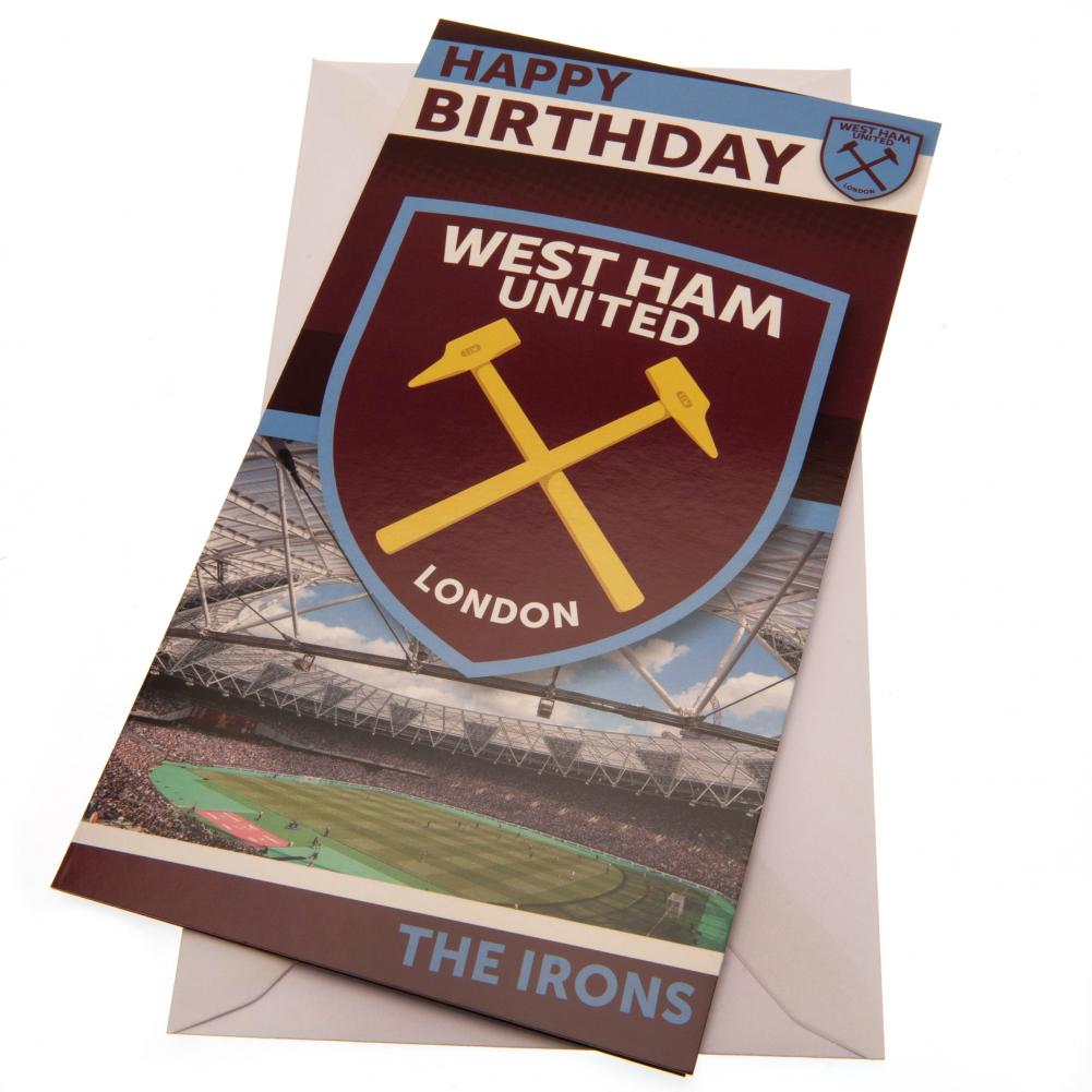 View West Ham United FC Birthday Card information