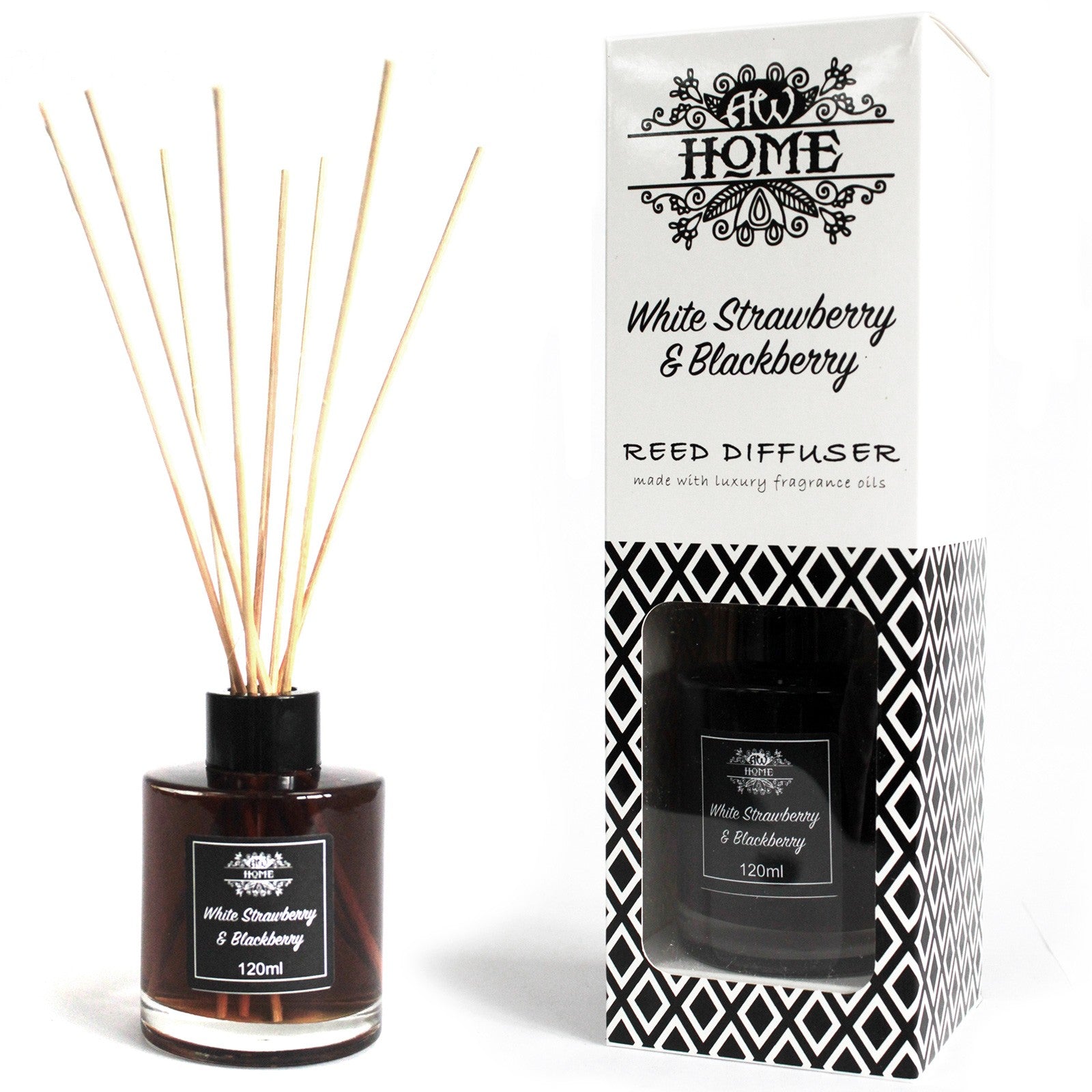 View 120ml Reed Diffuser White Strawberry Blackberry information