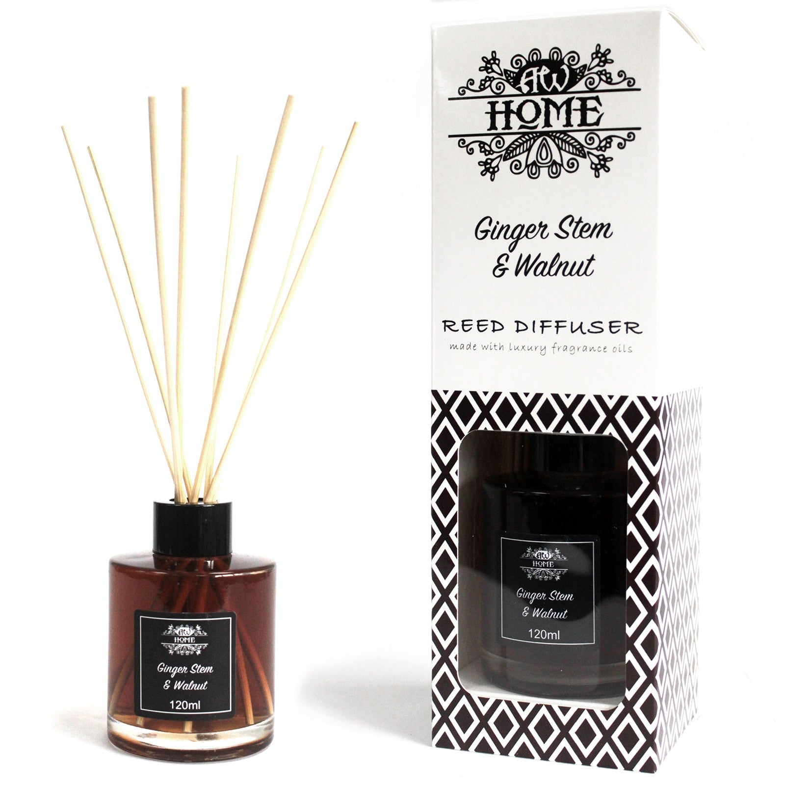 View 120ml Reed Diffuser Ginger Stem Walnut information