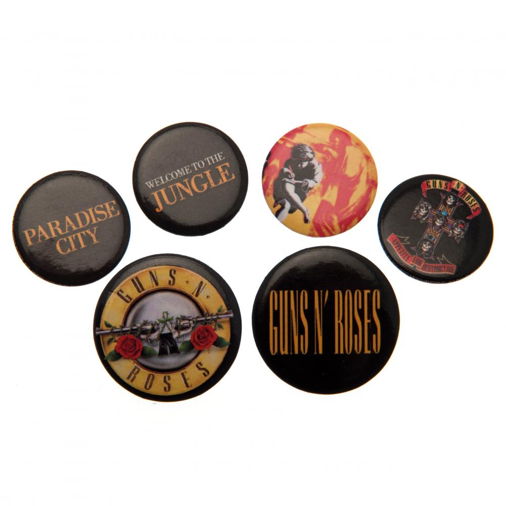View Guns N Roses Button Badge Set information