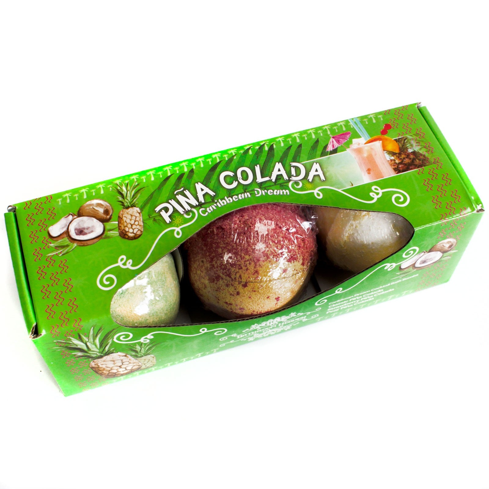 View Set of Three Piña Colada Bath Bombs information