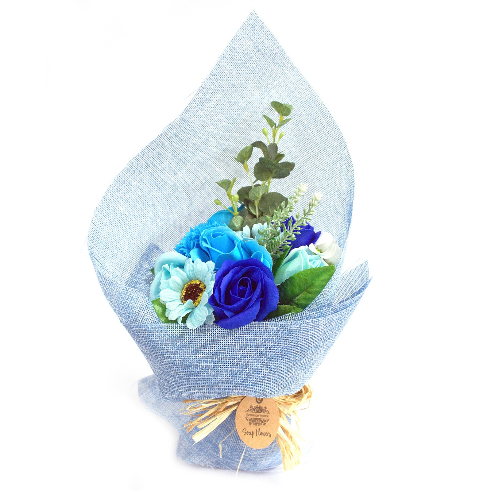 View Standing Soap Flower Bouquet Blue information