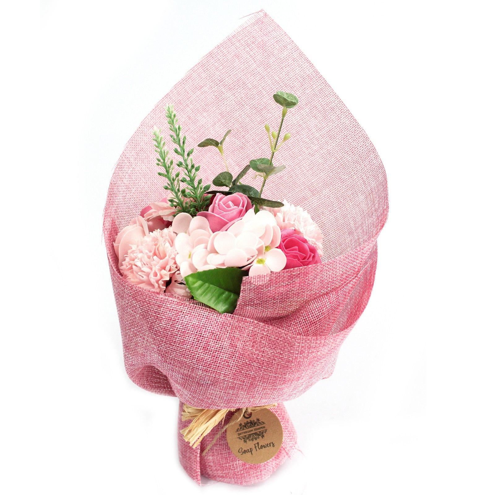 View Standing Soap Flower Bouquet Pink information