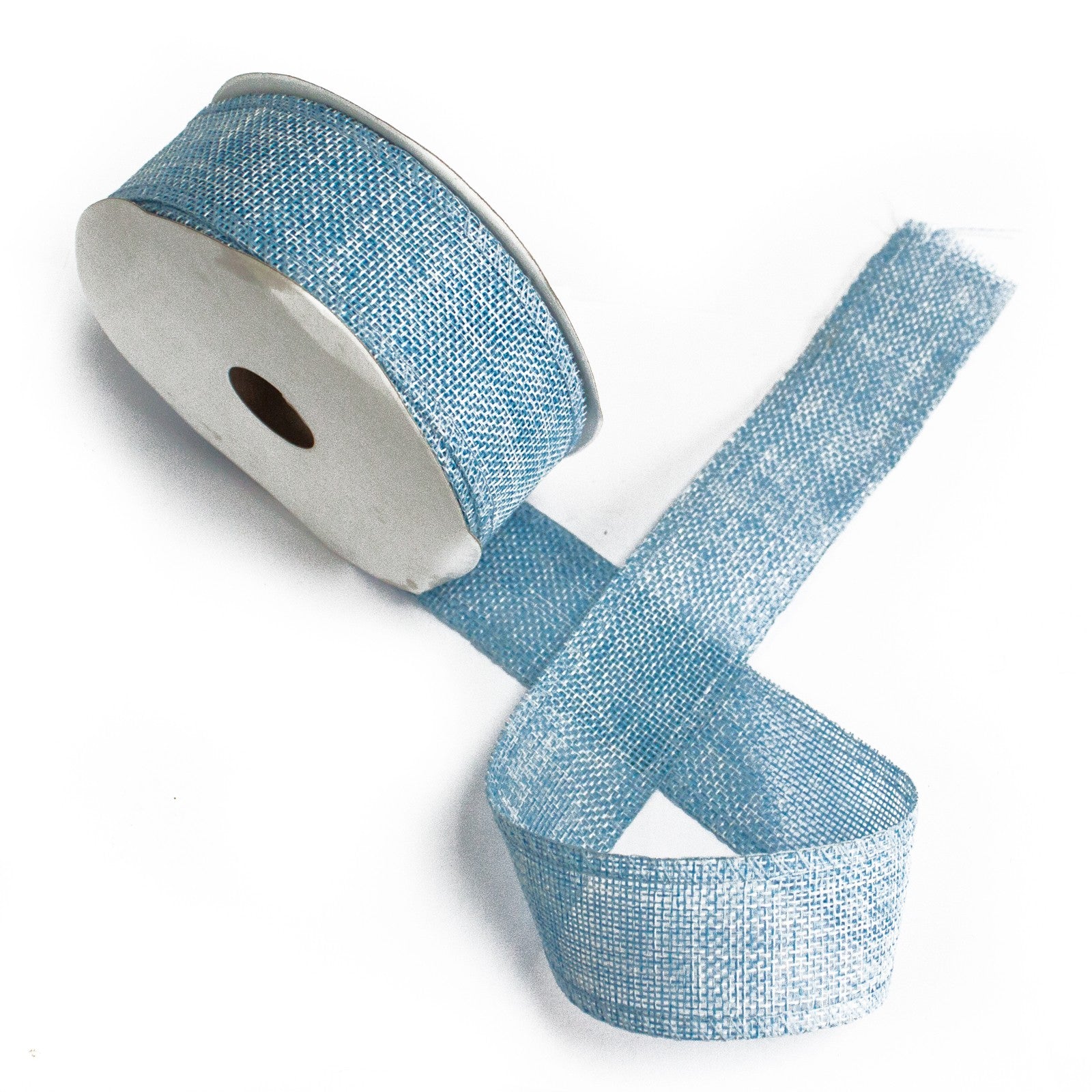 View Natural Texture Ribbon 38mm x 20m Baby Blue information