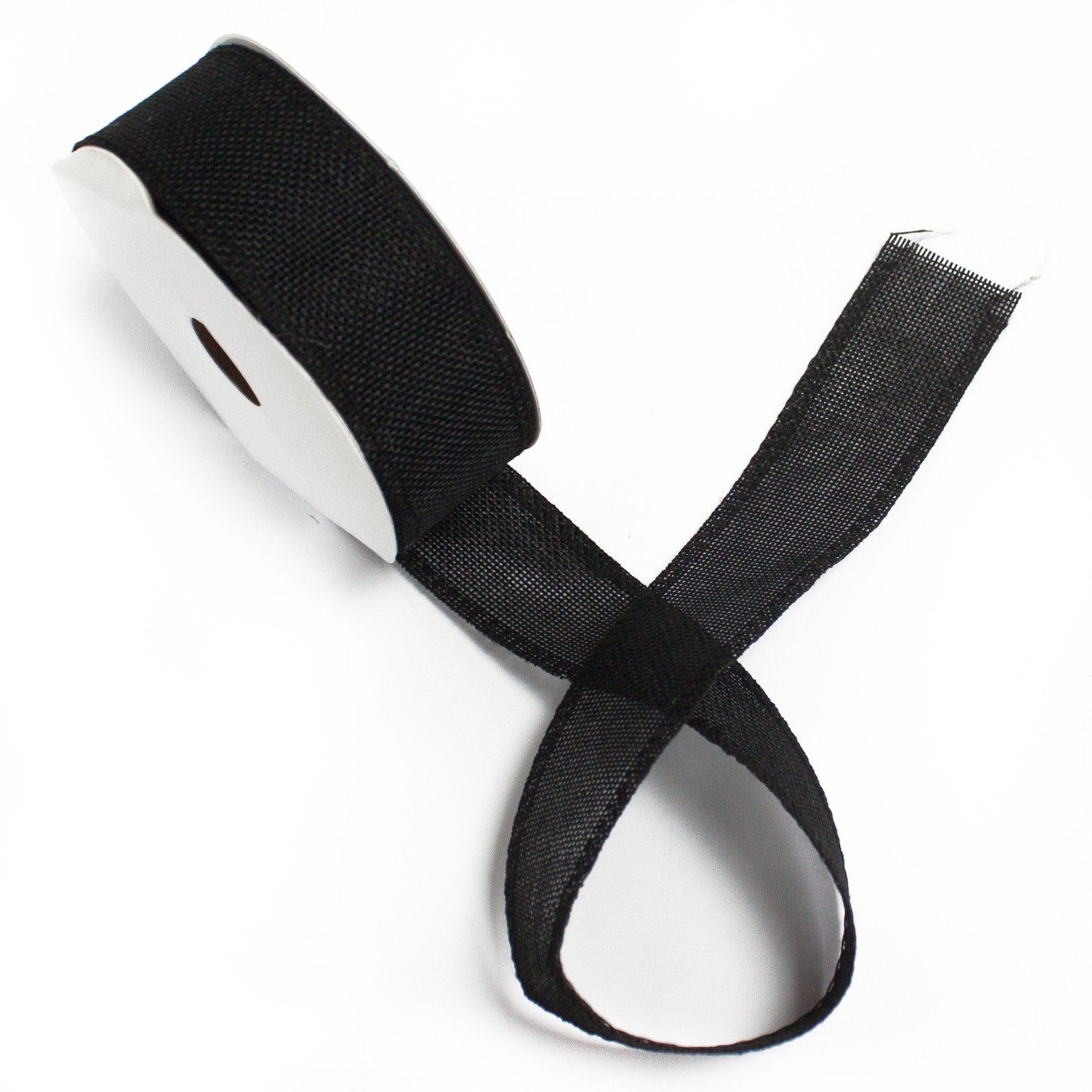 View Natural Texture Ribbon 38mm x 20m Black information