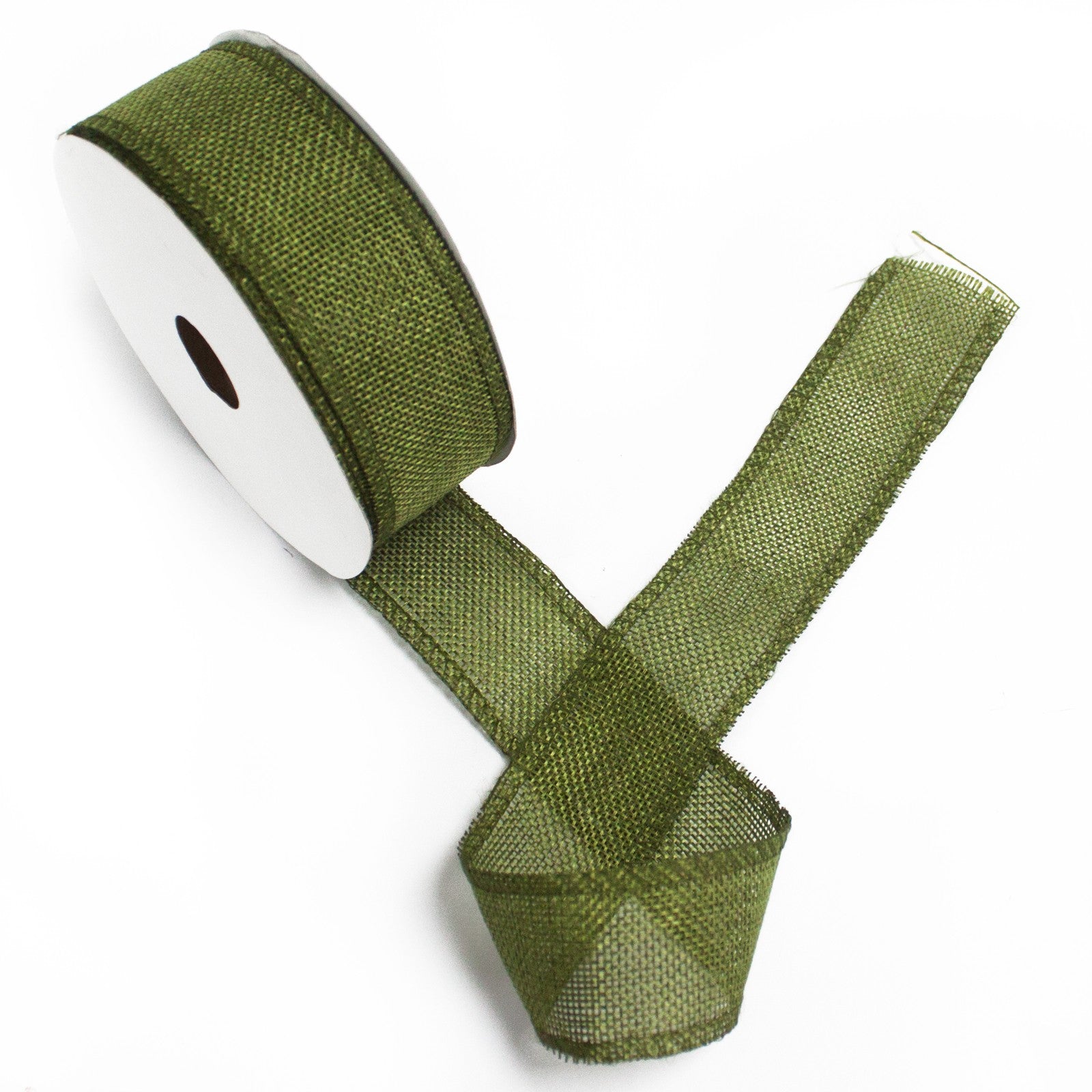 View Natural Texture Ribbon 38mm x 20m Xmas Green information