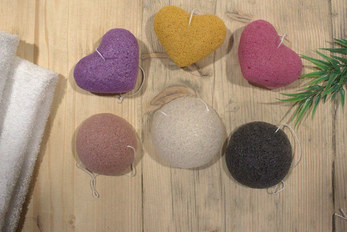 Konjac Heart Sponge - Peach