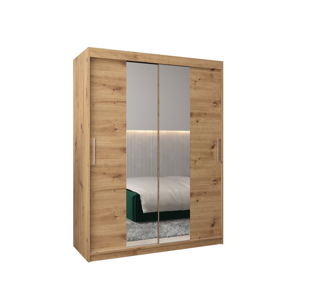 View Tokyo I Sliding Door Wardrobe 150cm Oak Artisan 150cm information