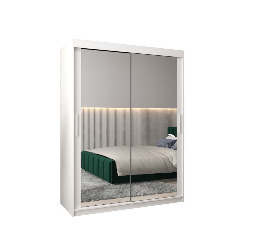 View Tokyo III Sliding Door Wardrobe 150cm White 150cm information