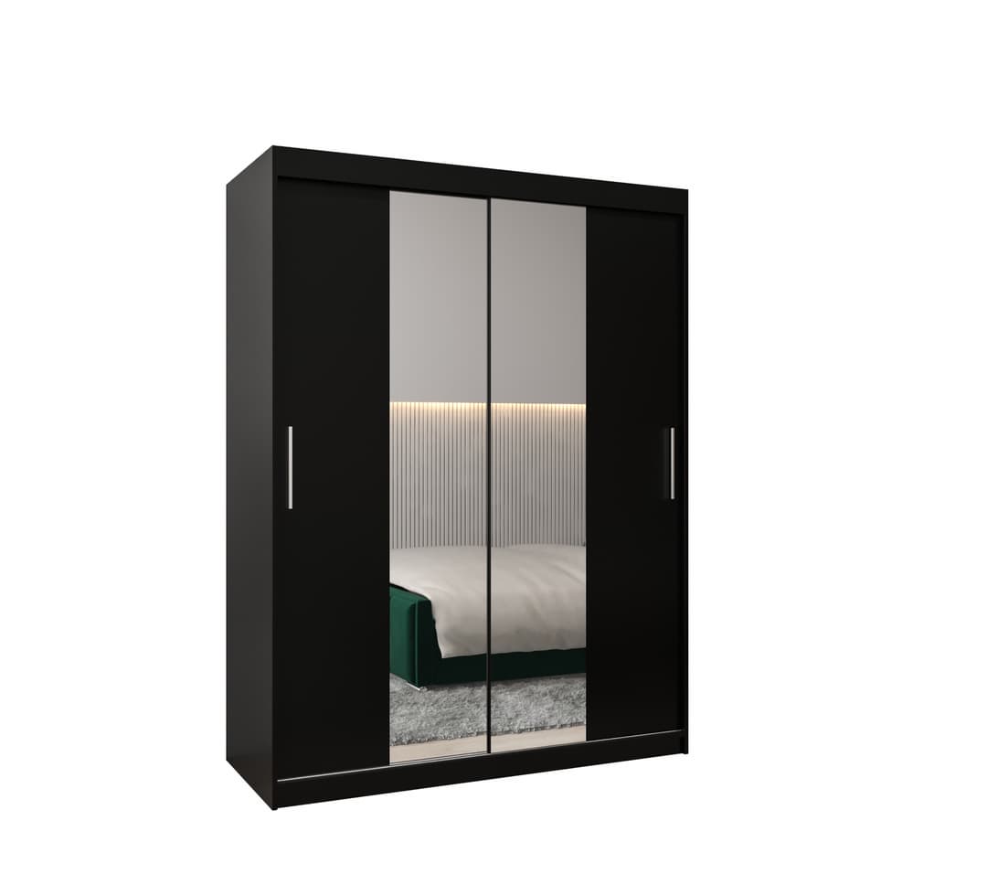 View Tokyo I Sliding Door Wardrobe 150cm Black 150cm information