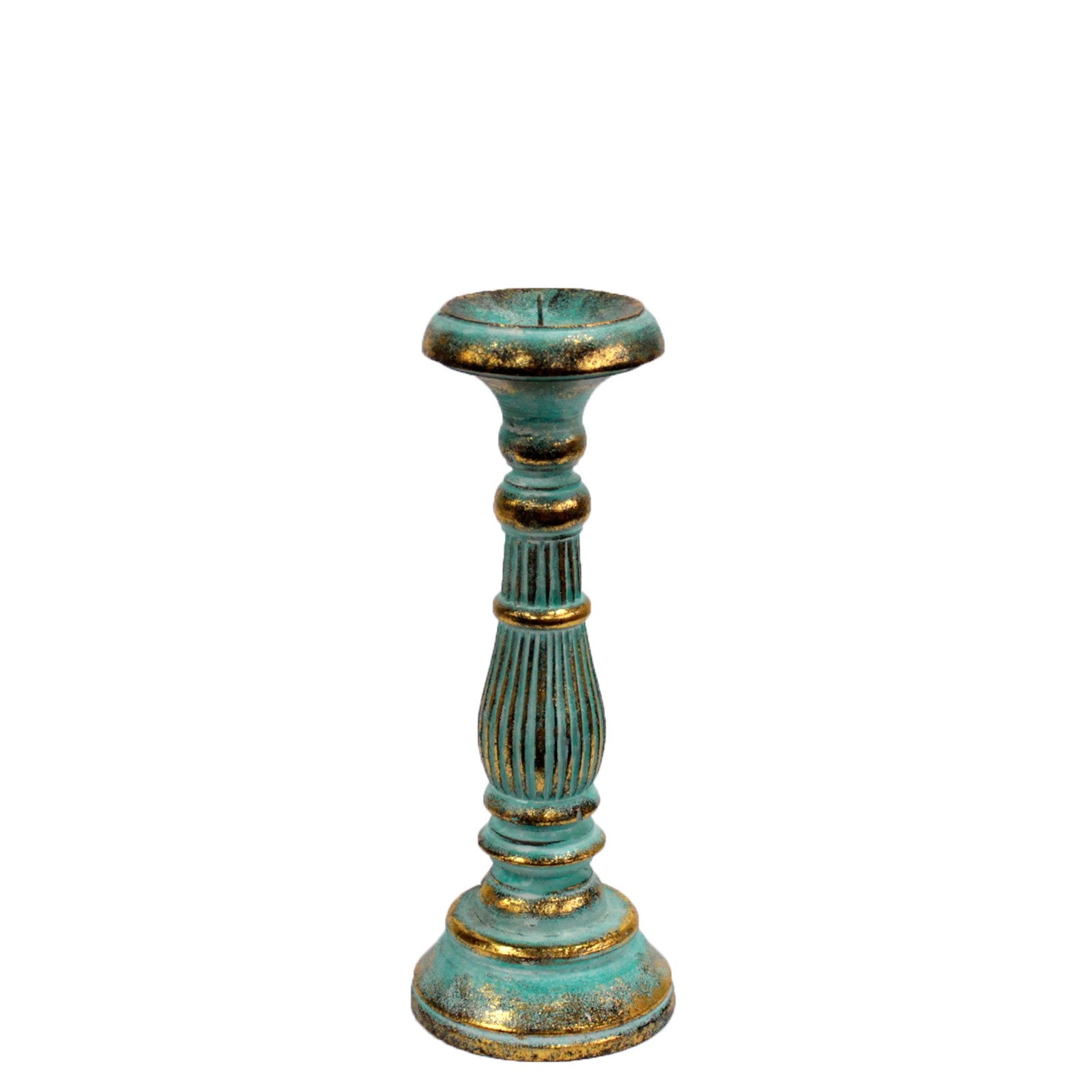 View Small Candle Stand Turquois Gold information