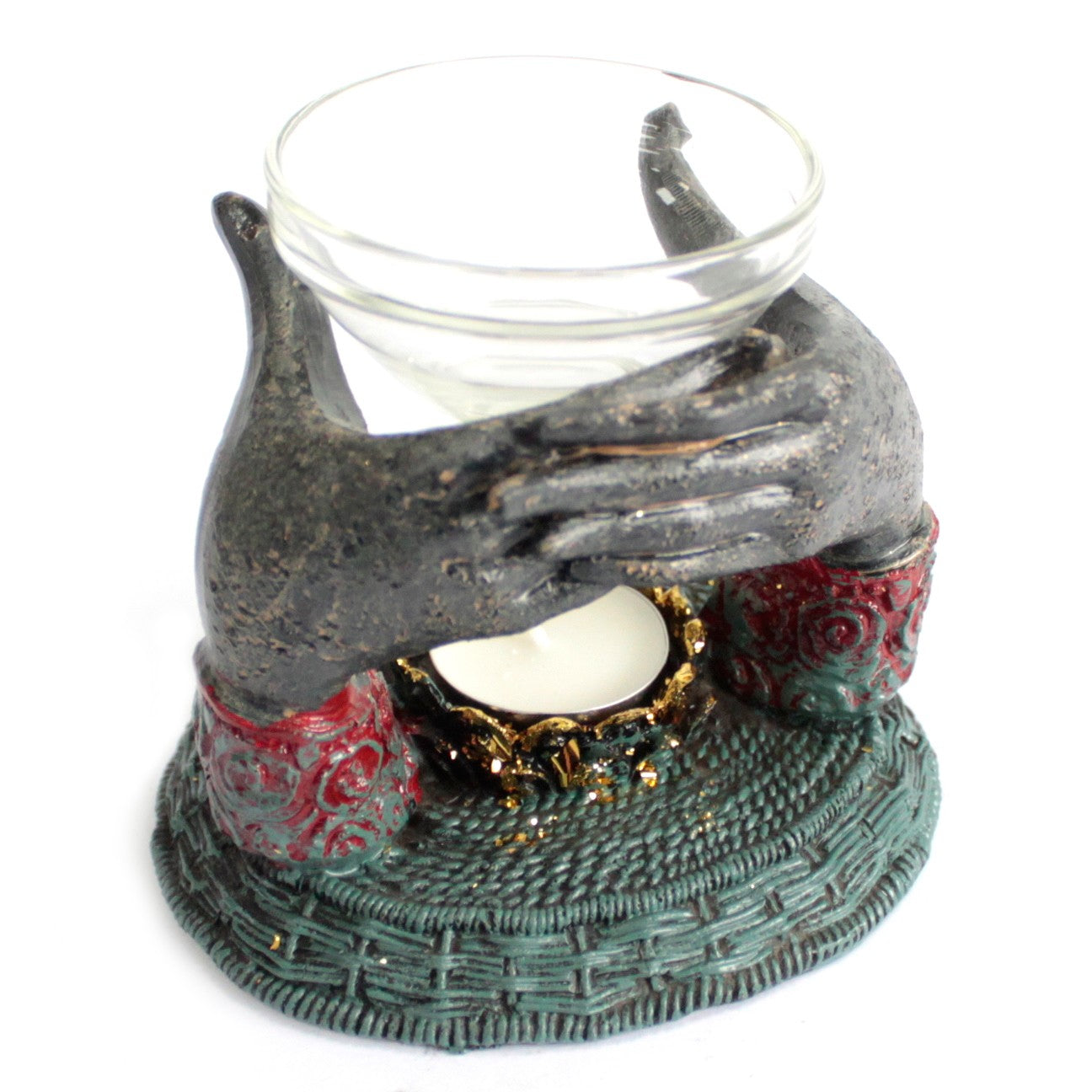 View Antique Buddha Offering Hands Oil Burner information