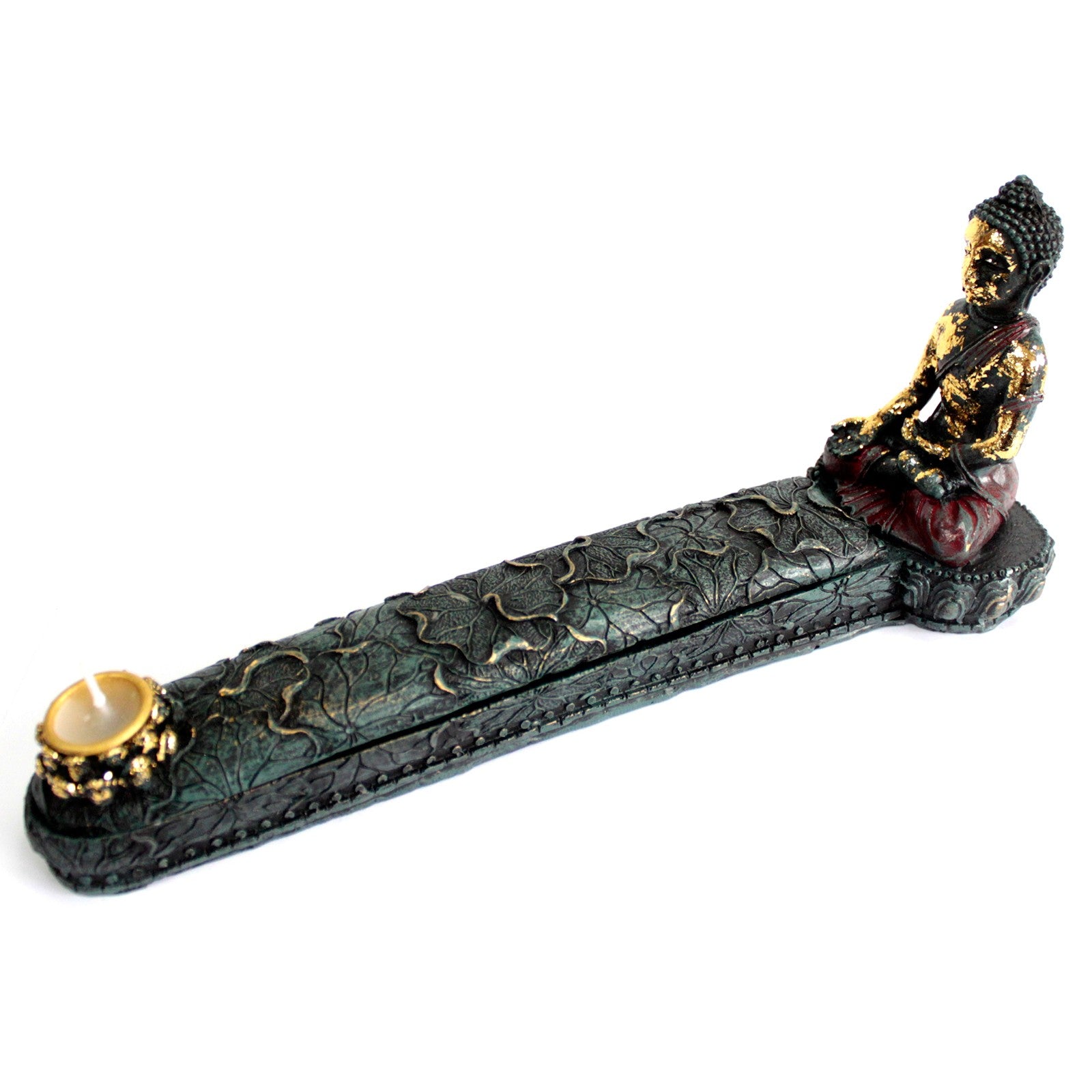 View Antique Buddha Incense Burner Box information