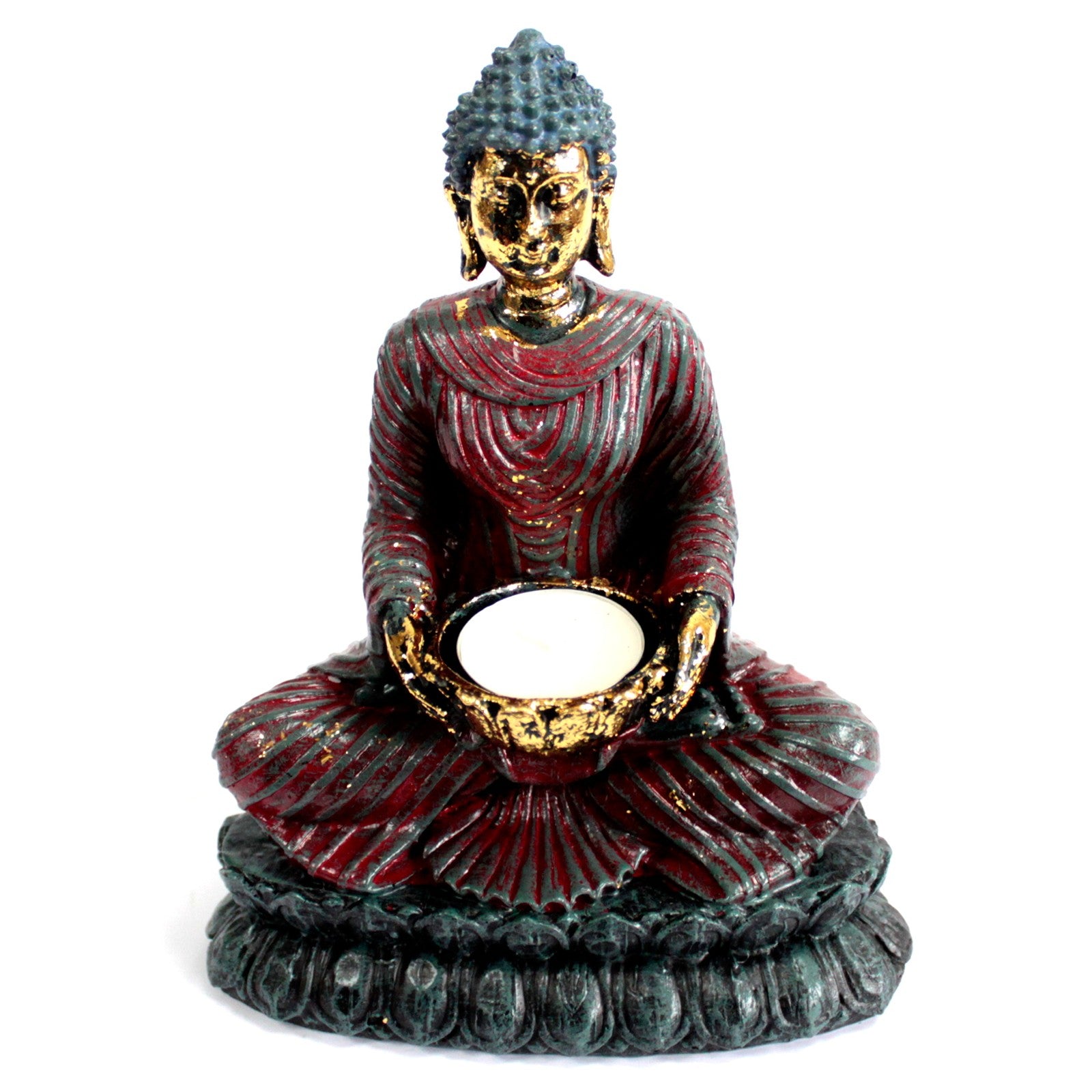 View Antique Buddha Devotee Candle Holder information