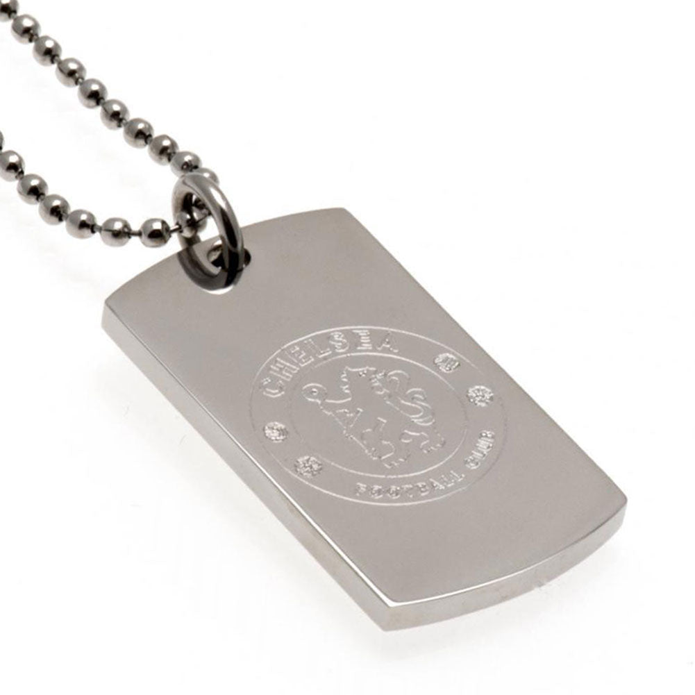 View Chelsea FC Engraved Dog Tag Chain information
