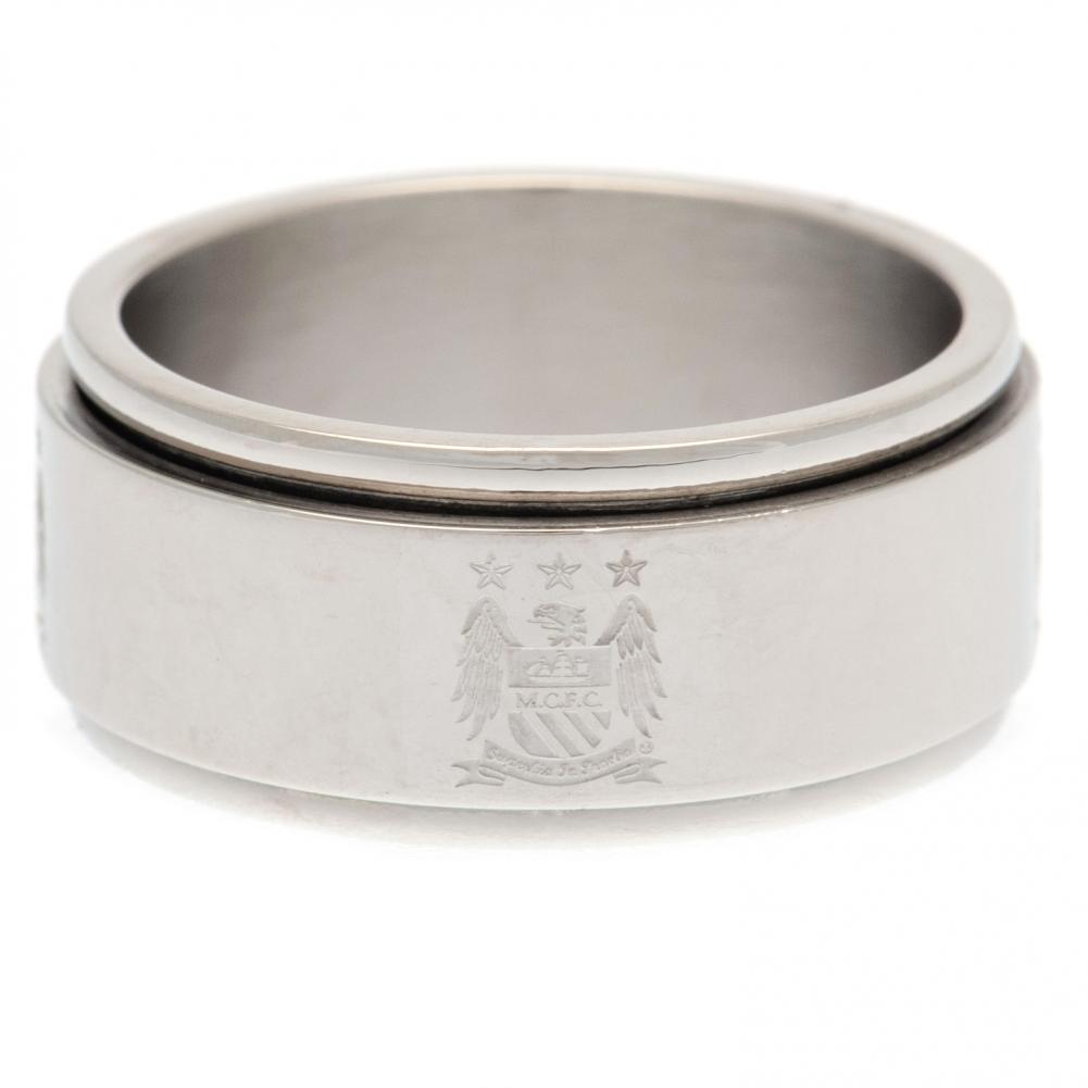 View Manchester City FC Spinner Ring Large EC information