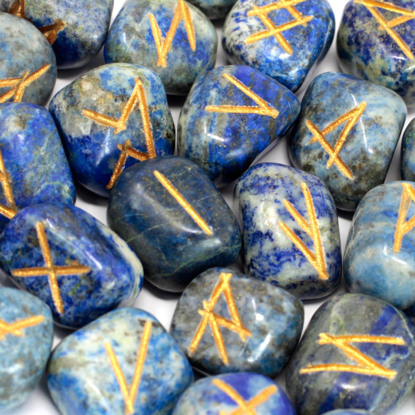 View Runes Stone Set in Pouch Lapis information