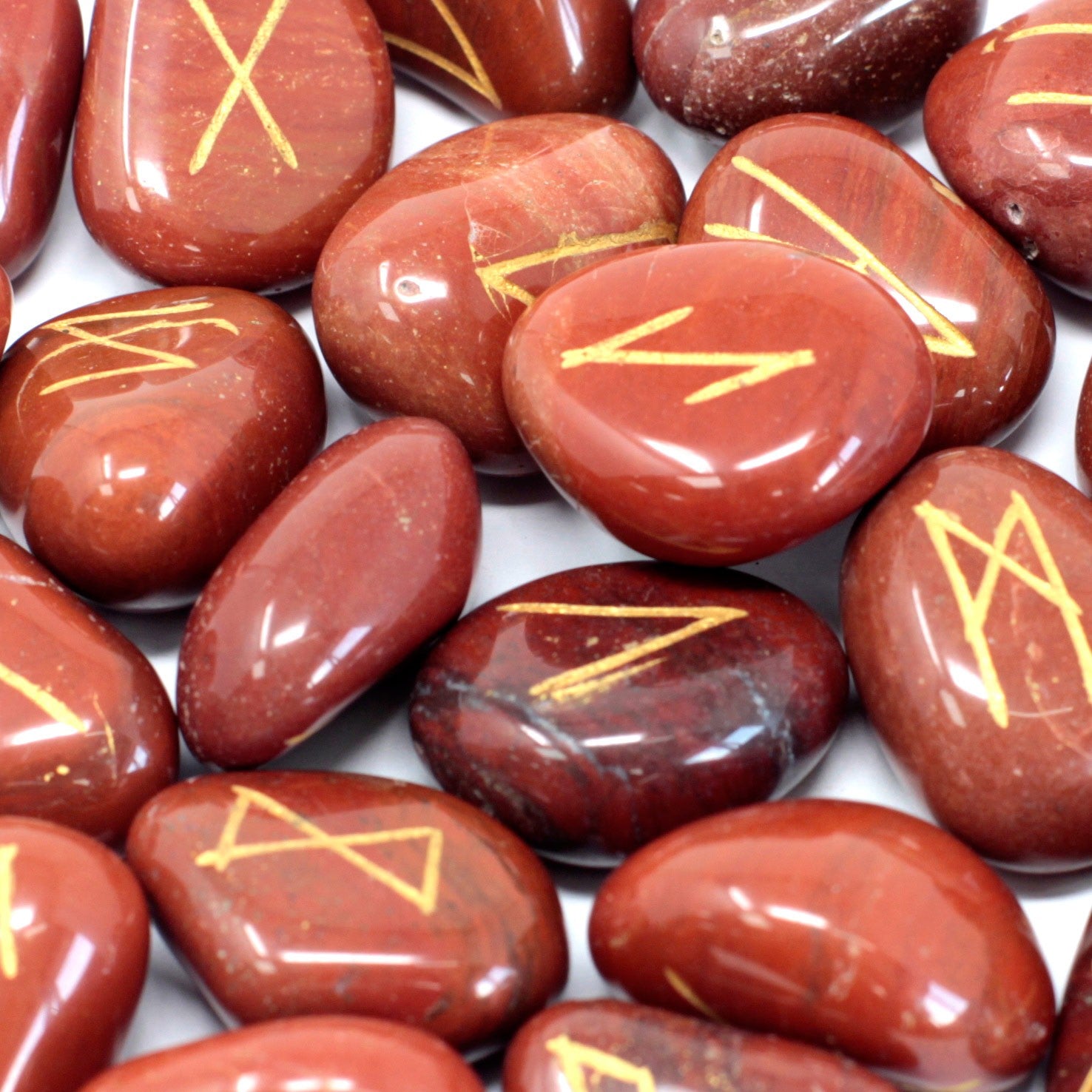 View Runes Stone Set in Pouch Red Jasper information