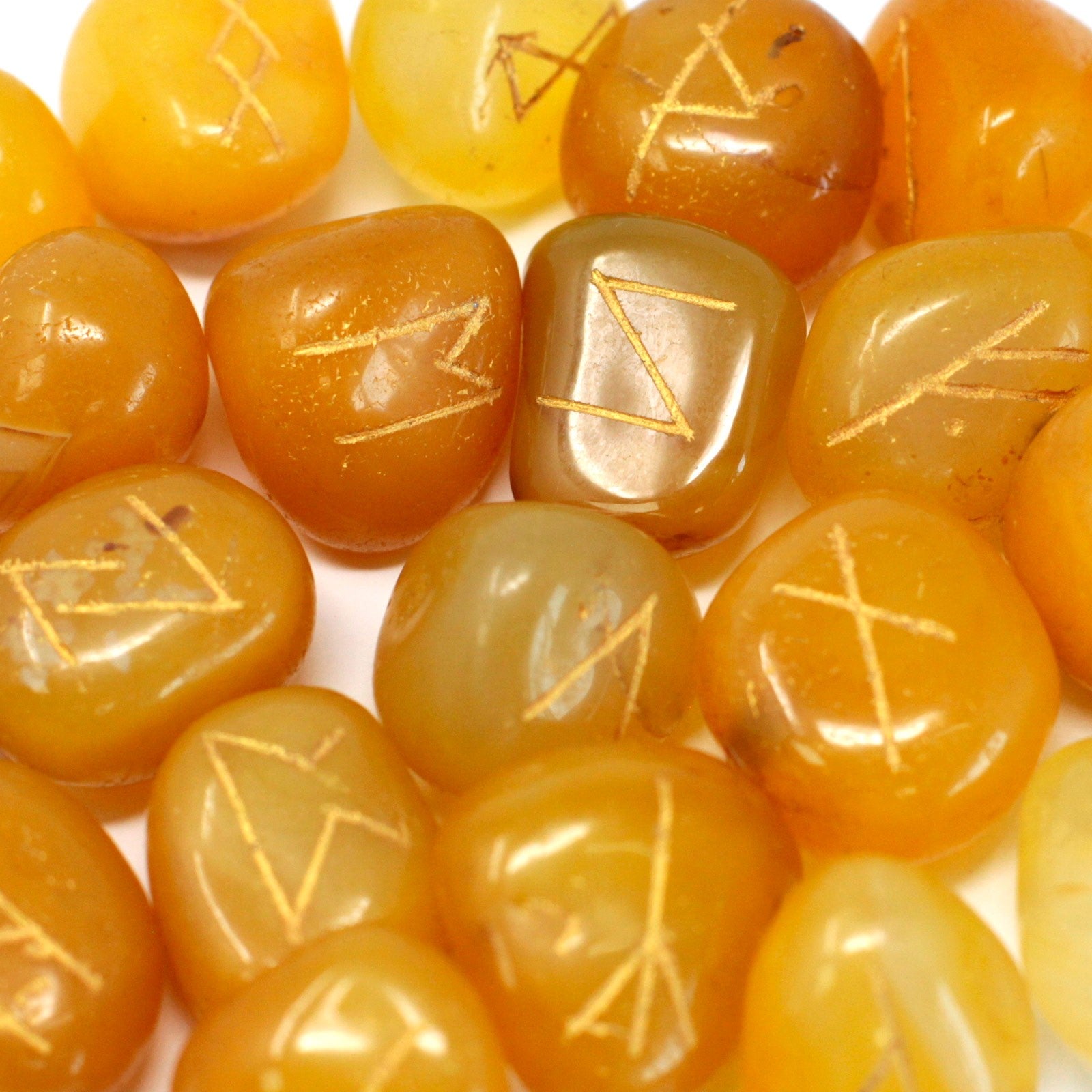 View Runes Stone Set in Pouch Yellow Onyx information