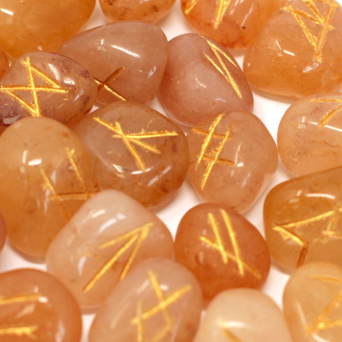 View Runes Stone Set in Pouch Yellow Aventurine information