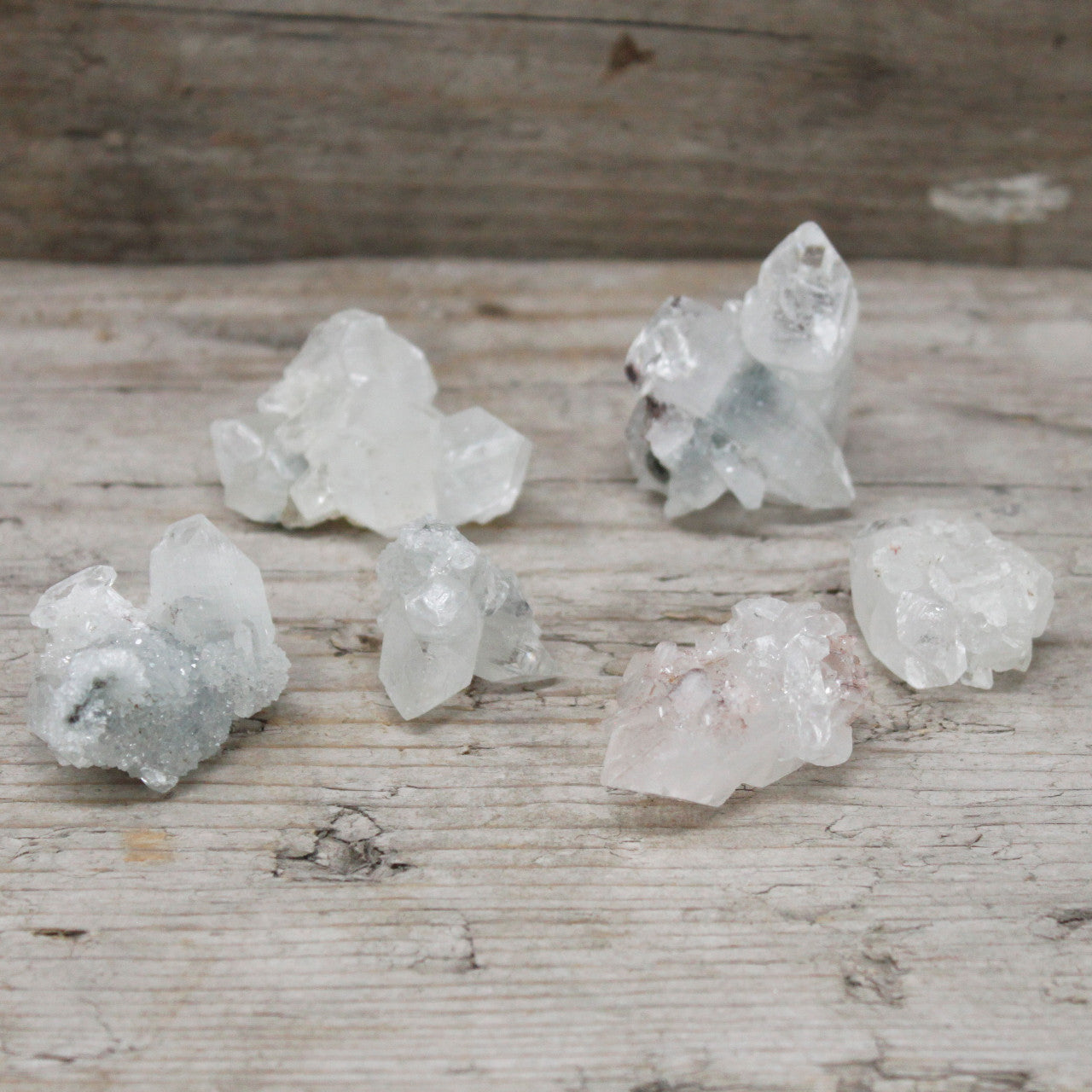 View White Appophyllite Clusters 2030mm information