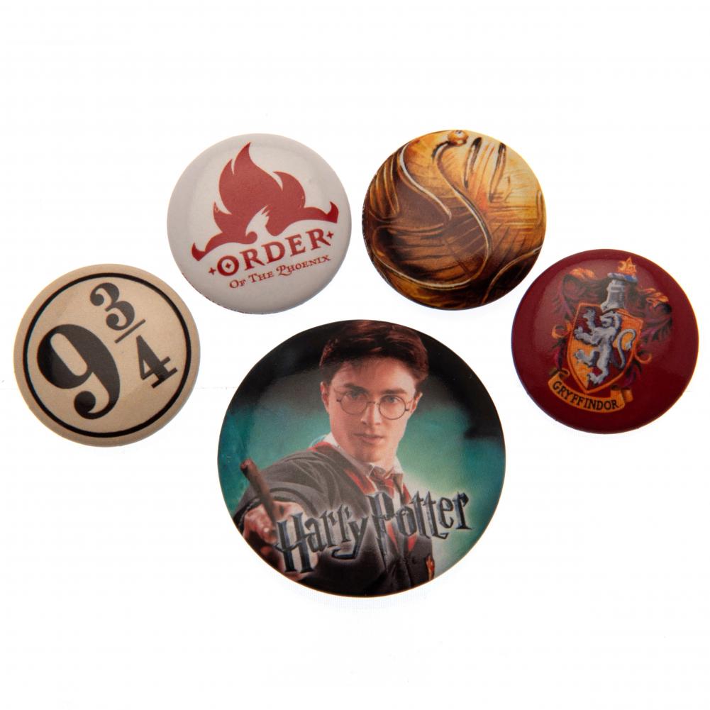 View Harry Potter Button Badge Set Golden Snitch information