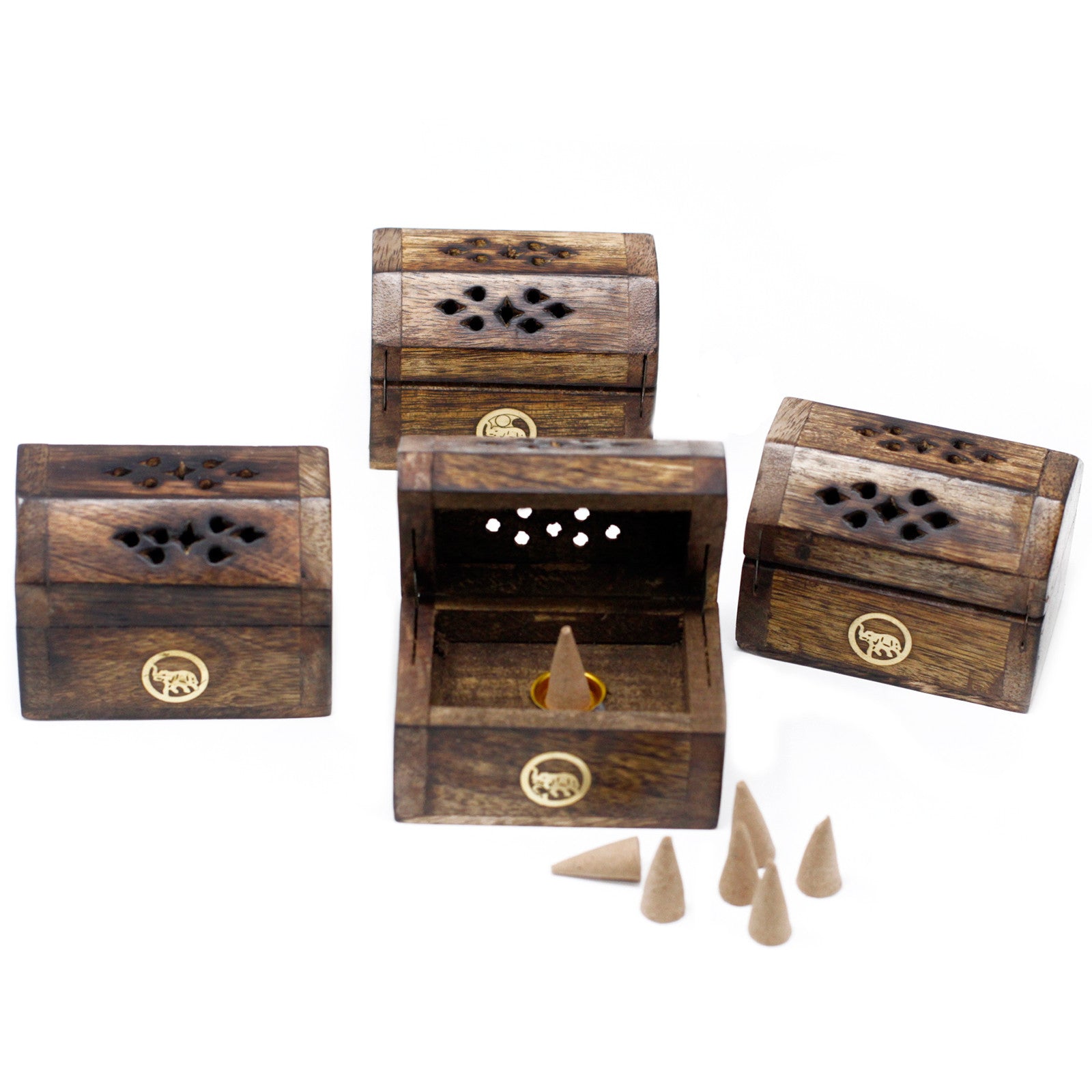 View Mini Incense Cone Smoke Box Mango Wood information