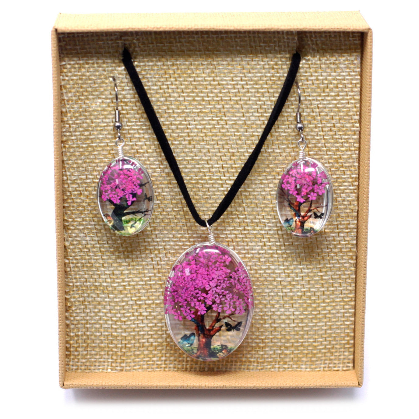 View Pressed Flowers Tree of Life set Bright Pink information