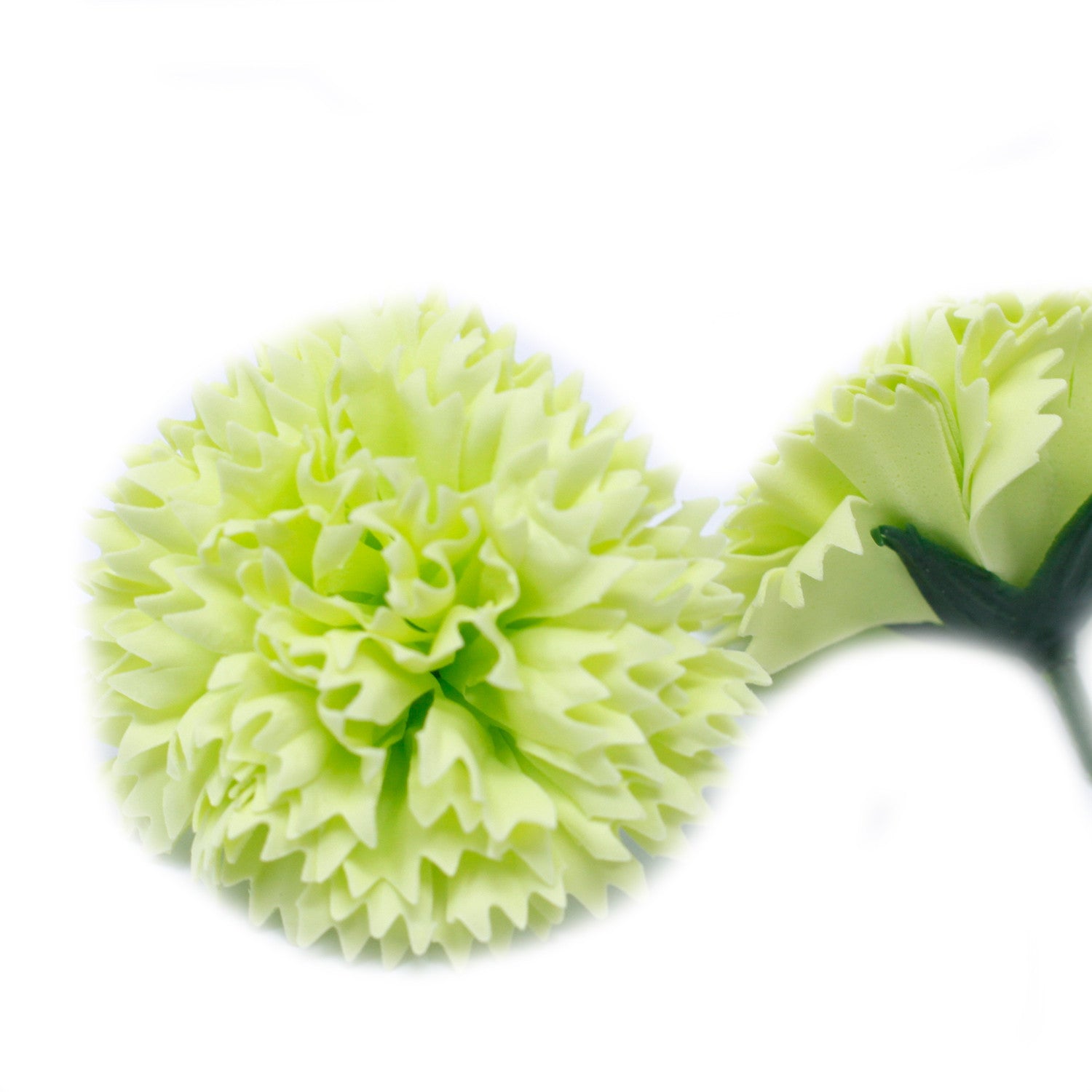 View Craft Soap Flowers Carnations Lime x 10 pcs information