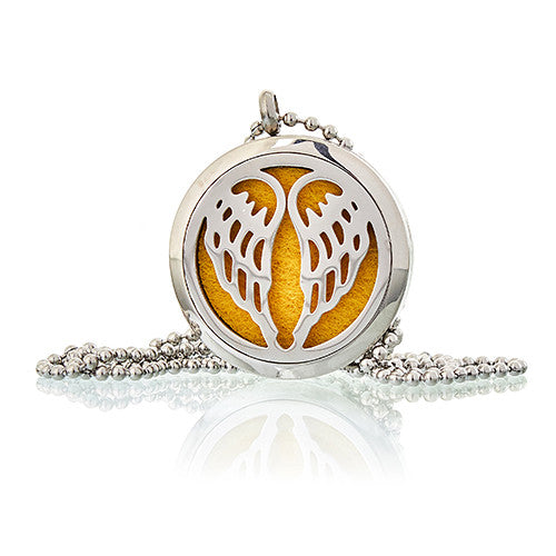 View Aromatherapy Diffuser Necklace Angel Wings 30mm information