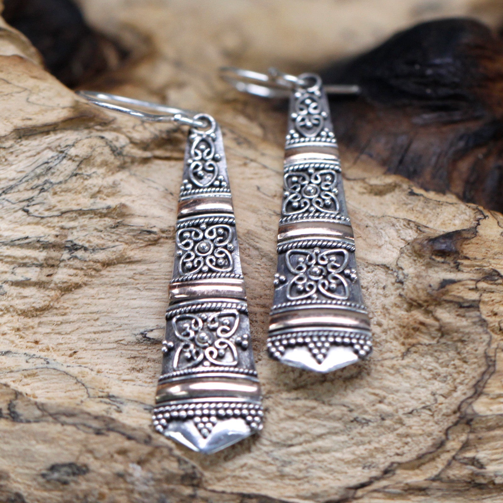 View Silver Gold Earring Tribal Drops information