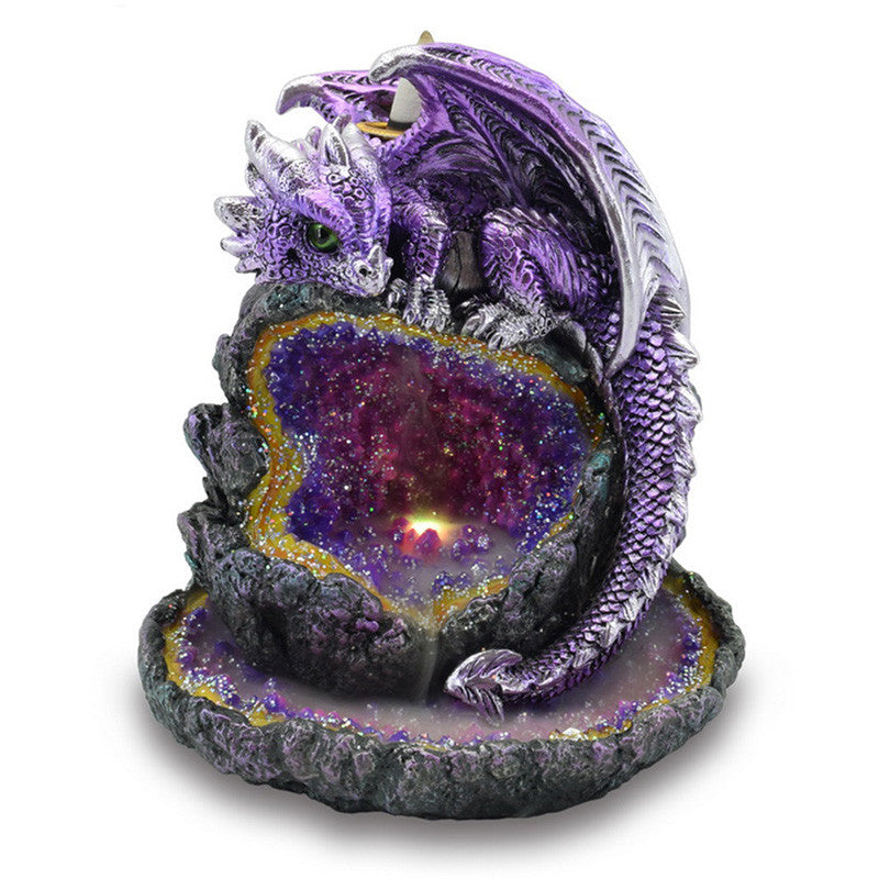 View Crystal Cave Purple Dragon LED Backflow Incense Burner information