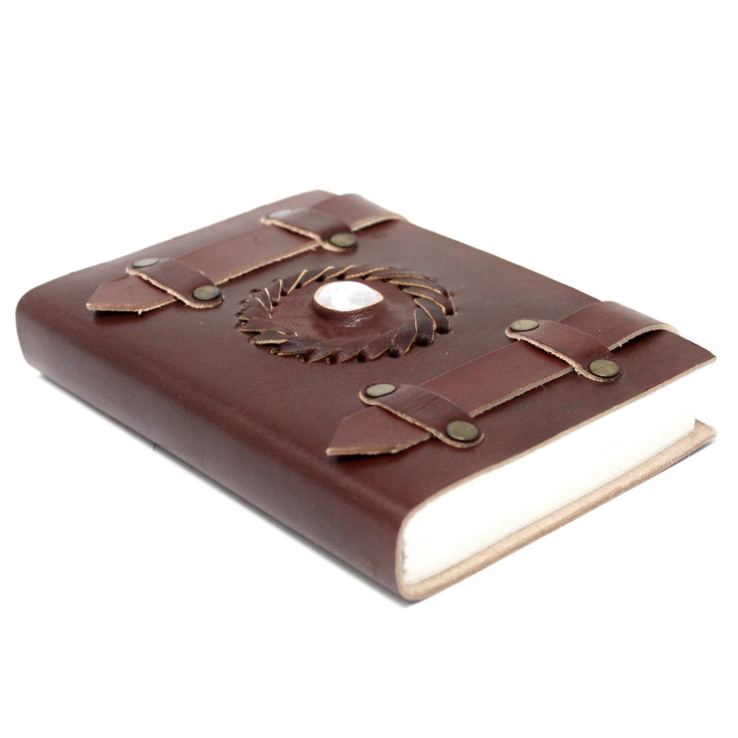 View Leather Moonstone with Belts Notebook 6x4 information