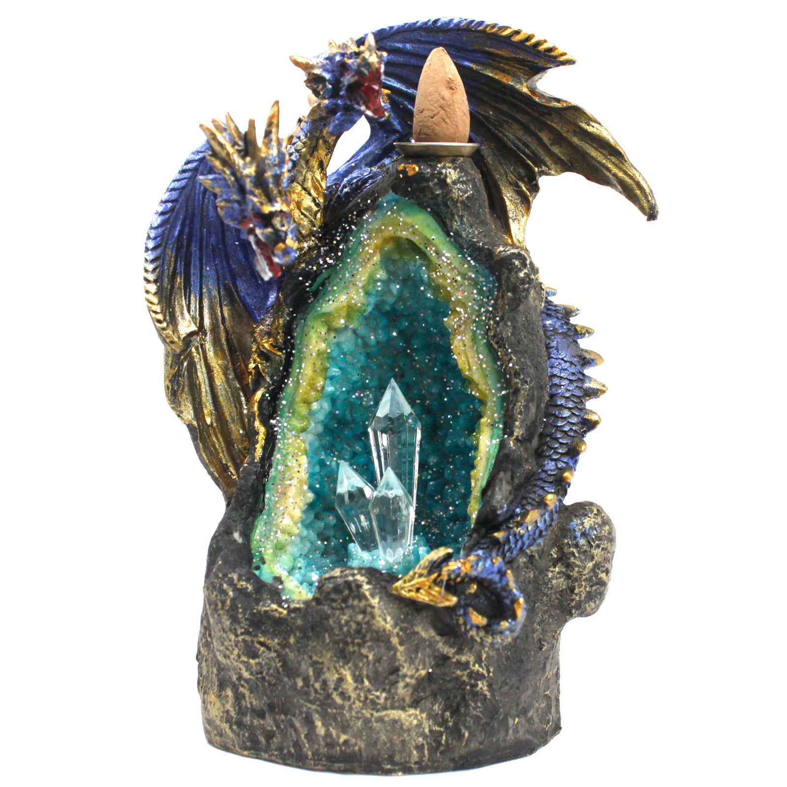 View Dragon with Crystal Cave LED Backflow Incense Burner information