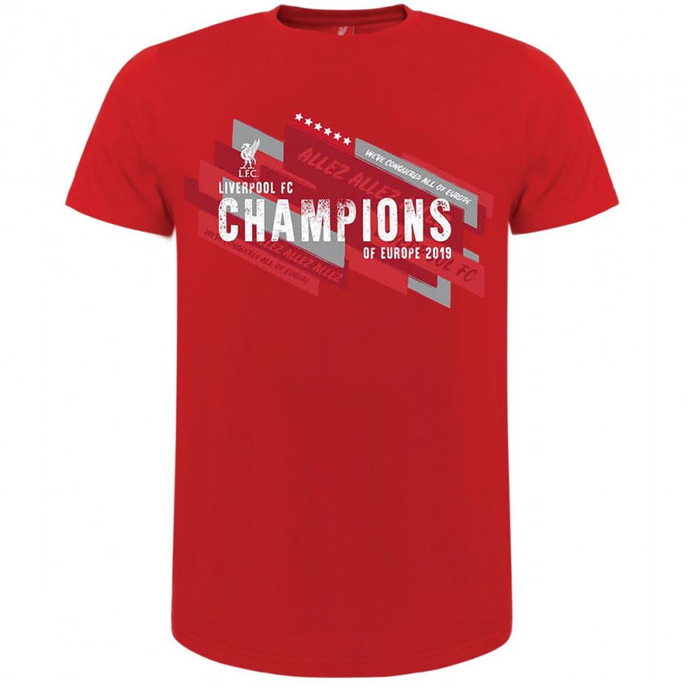 View Liverpool FC Champions Of Europe T Shirt Mens S information