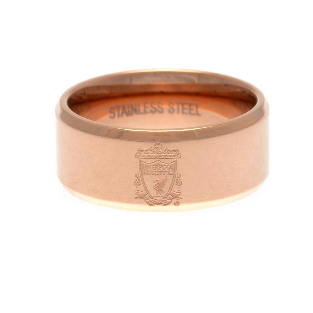 View Liverpool FC Rose Gold Plated Ring Medium information
