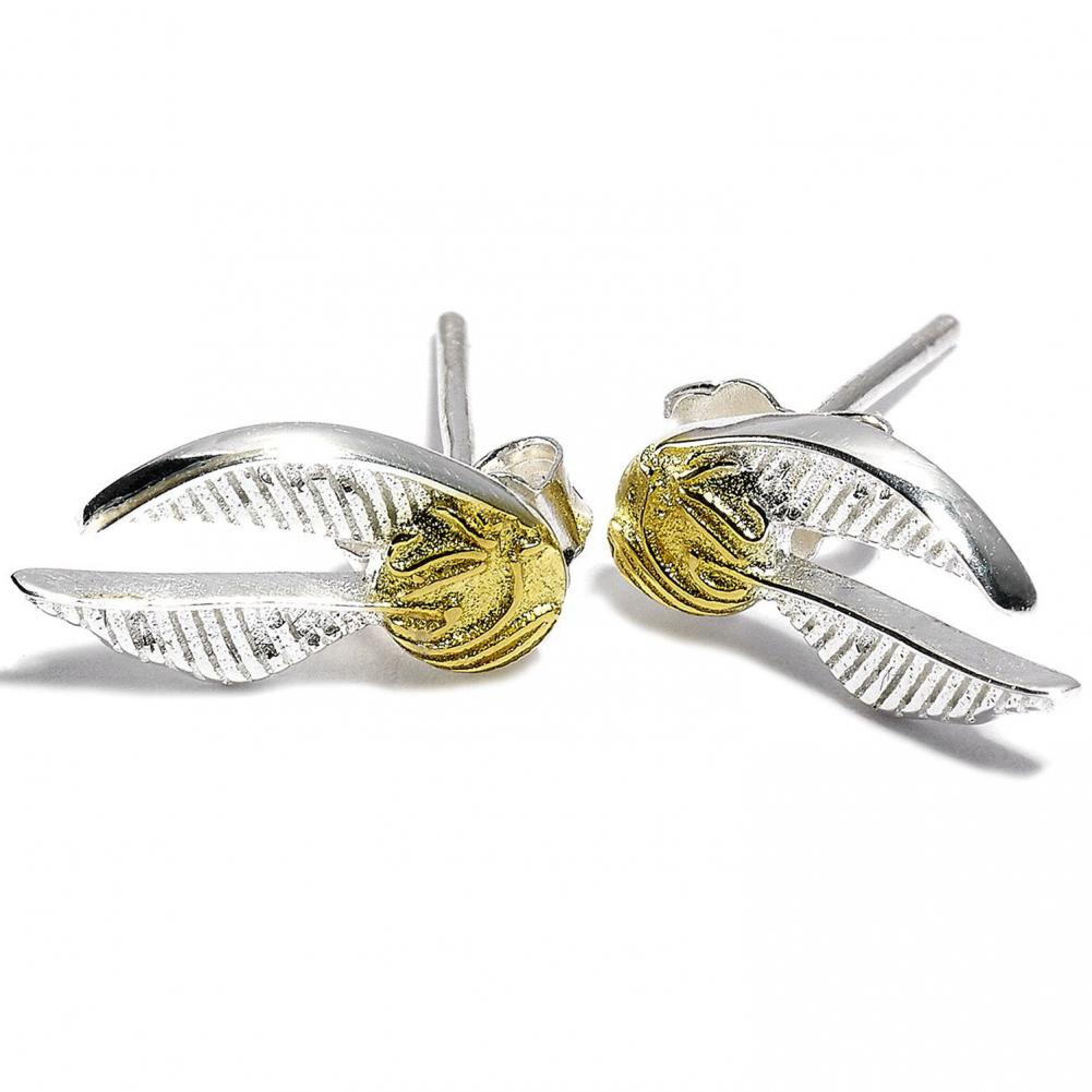 View Harry Potter Sterling Silver Earrings Golden Snitch information