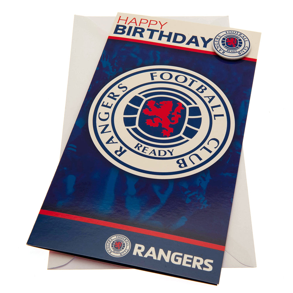 View Rangers FC Birthday Card Badge information