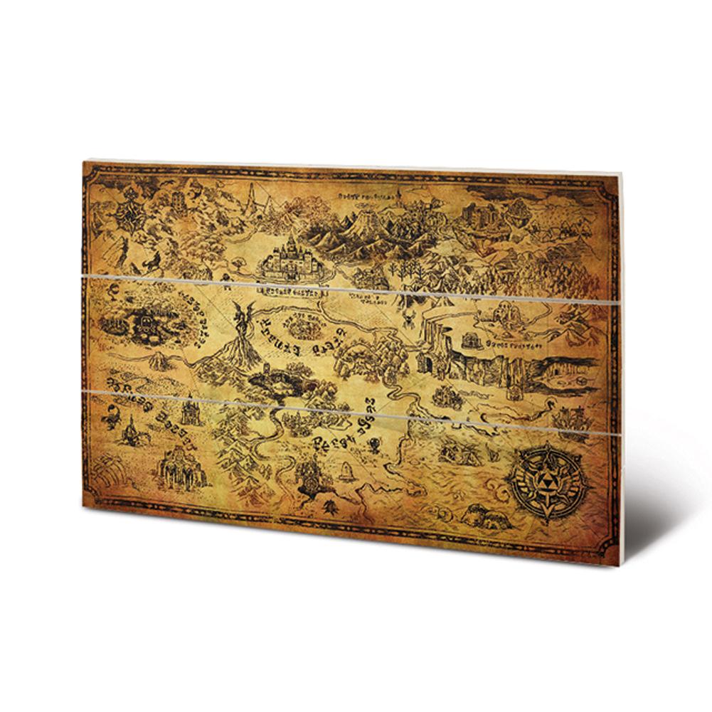 View The Legend Of Zelda Wood Print Map information