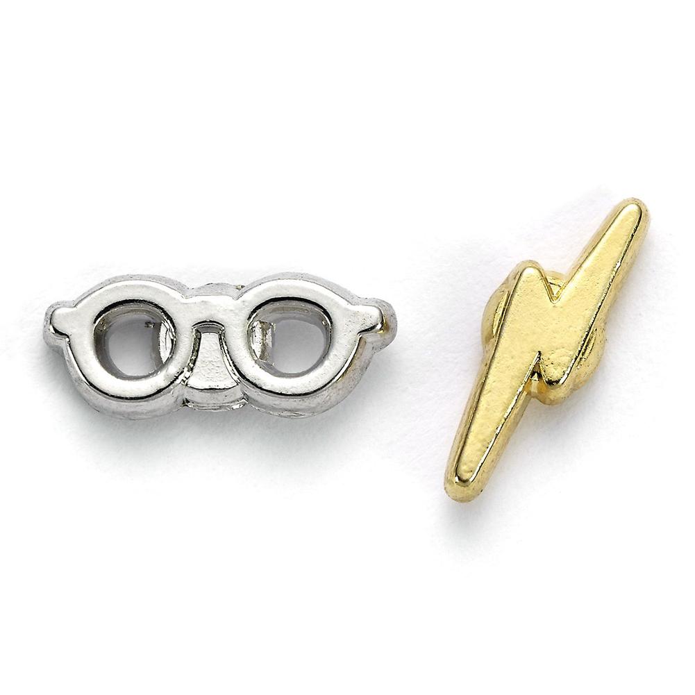 View Harry Potter Silver Plated Earrings Lightning Bolt Glasses information