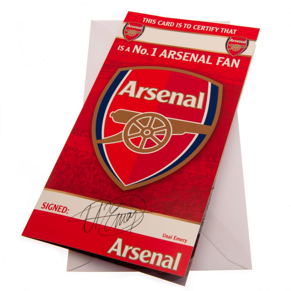 View Arsenal FC Birthday Card No 1 Fan information