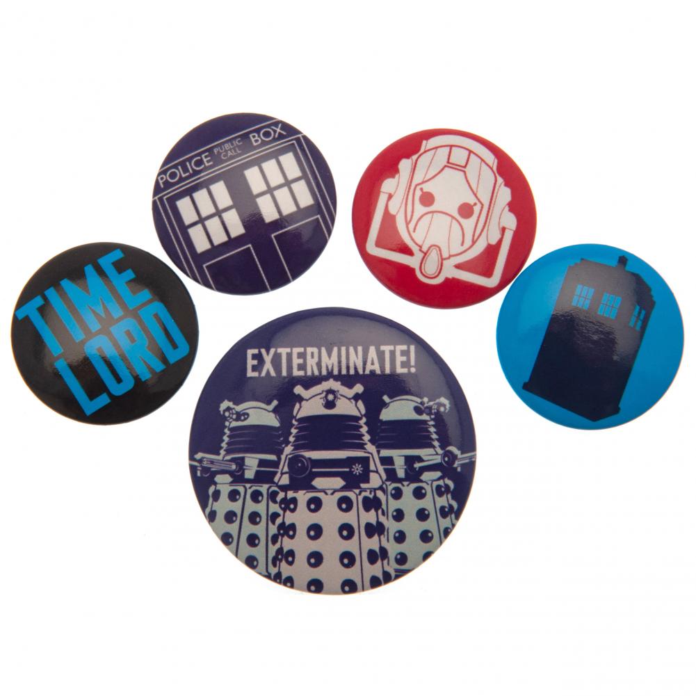 View Doctor Who Button Badge Set information