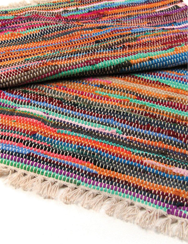 View 155 x 90cm Luxury Rag Rug Natural information